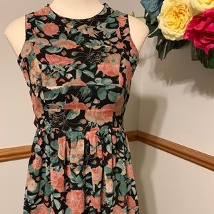 Lovers + Friends Autumn Rose Kitty Cat Maxi Dress